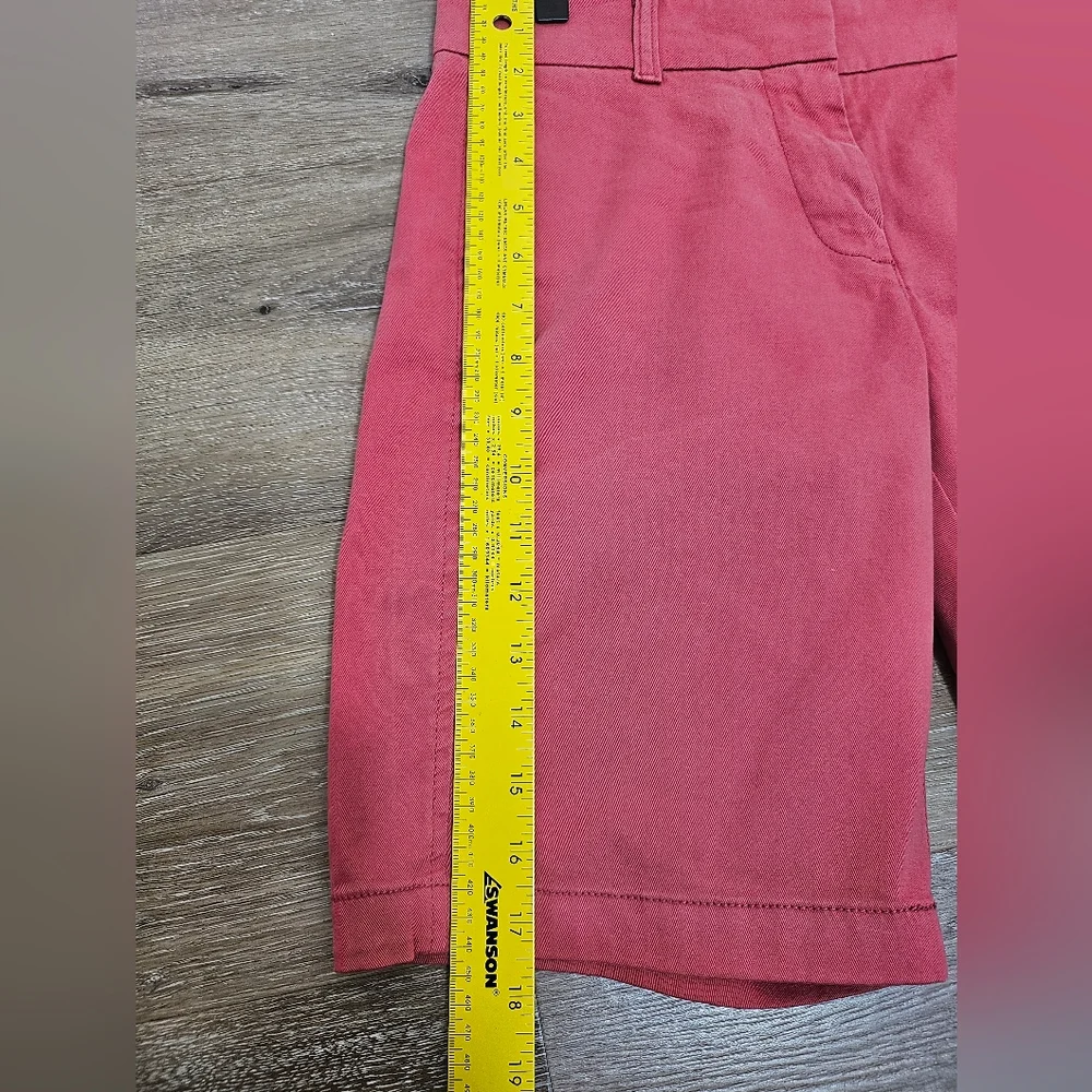 J. Crew Red and Pink Bermuda Shorts Tailored Cotton Blend - Picture 7 of 7